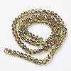 Electroplate Transparent Glass Beads Strands EGLA-A034-T2mm-R10-2