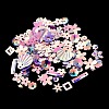 Rainbow Iridescent PVC Paillette/Sequins Beads & Links & Pendants PVC-C001-01G-2