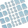 140Pcs 7 Styles Castle Theme Paper Hair Clip Display Cards CDIS-NB0001-38-7