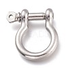Tarnish Resistant 304 Stainless Steel D-Ring Anchor Shackle Clasps STAS-Z017-15P-01-3