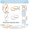 CREATCABIN 60Pcs 2 Color Brass S Hook Clasps KK-CN0002-84-2