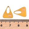 304 Stainless Steel Enamel Pendants STAS-A136-01G-02-3