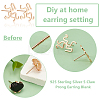 1 Pair Sterling Silver Studs Earrings Findings STER-BC0002-68MG-4