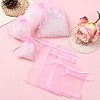 30Pcs 4 Styles Rectangle Organza Bags Jewellery Storage Pouches Wedding Favour Party Mesh Drawstring Gift OP-FS0001-01B-10