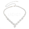 Alloy Rhinestone Necklaces & Stud Earring Sets for Women SJEW-U001-01P-02-4