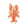 Brass with Enamel Pendants KK-CBA2F11-10G-02-1