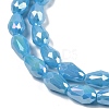 Opaque Solid Color Electroplate Glass Beads Strands LS-EGLA-N013-P8mm-B10-3