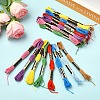 6Bundles Polyester Embroidery Floss OCOR-YW0001-25H-4