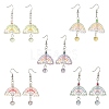 Acrylic Rainbow Dangle Earrings EJEW-JE05268-1