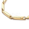 Ion Plating(IP) Unisex 201 Stainless Steel Bar Link Chain Bracelets BJEW-L637-35B-G-2