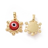 Handmade Evil Eye Lampwork Pendants ZIRC-F136-04G-2