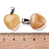 Natural Topaz Jade Charms HEAR-PW0001-057-17-2