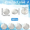 38Pcs 1-Hole Alloy Buttons BUTT-CY0001-20MS-2