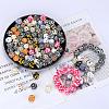 Colorful Pattern Printed Silicone Focal Beads SI-JX0022A-18-3