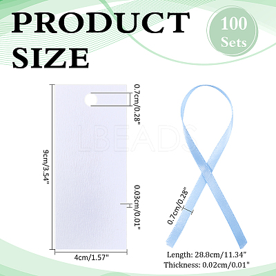100 Sets Blank Paper Gift Tags CDIS-ME0001-02B-1