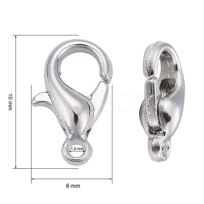 Zinc Alloy Lobster Claw Clasps X-E103-1