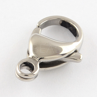 Tarnish Resistant Polishing 316 Surgical Stainless Steel Lobster Claw Clasps STAS-R072-09-1