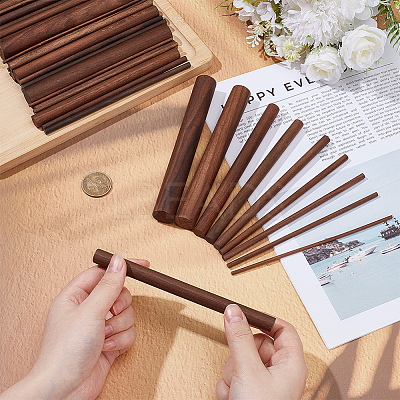 Waxed Round Wooden Sticks WOOD-OC0004-42A-1
