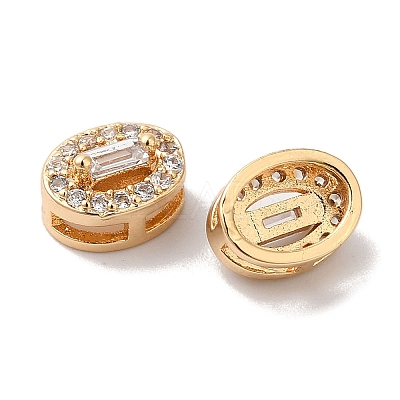 Brass Micro Pave Clear Cubic Zirconia Beads KK-G503-18G-1