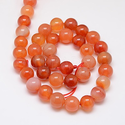 Natural Carnelian Beads Strands X-G-N0006-10mm-17-1