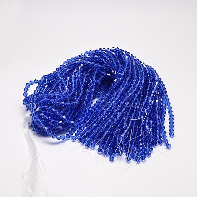 Imitate Austrian Crystal Bicone Glass Beads Strands GLAA-F029-5x5mm-08-1