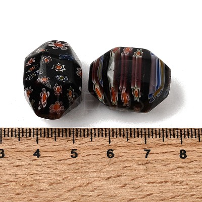 Handmade Millefiori Glass Beads LAMP-C025-01-1