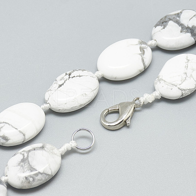 Natural Howlite Beaded Necklaces NJEW-S402-10-1