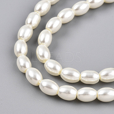 Baking Paint Pearlized Glass Pearl Bead Strands X-HY-T002-01C-02-1