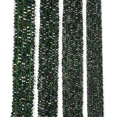 Electroplate Glass Beads Strands EGLA-A044-T3mm-B24-1