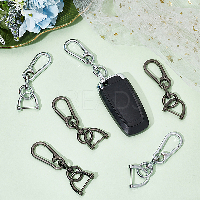 6Pcs 2 Colors Alloy Keychain Clasps DIY-CA0004-46-1