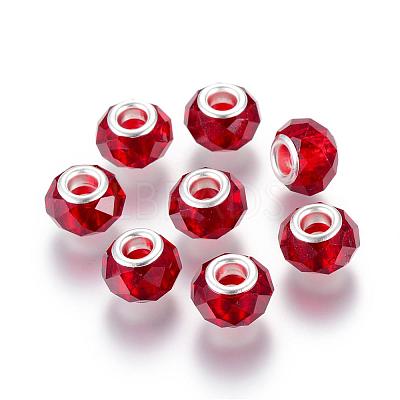 Handmade Glass European Beads GPDL25Y-76-1