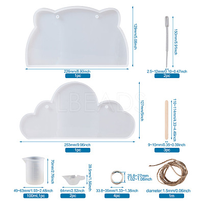 DIY Silicone Hangtag Molds Kits DIY-TA0008-41-1