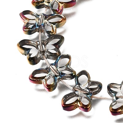 Electroplated Transparent Glass Beads Strands GL-CBA98F0-03E-1