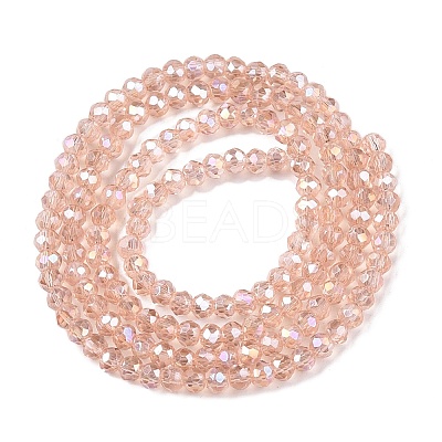 Electroplate Glass Beads Strands EGLA-A044-T1mm-B21-1