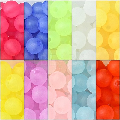 Transparent Acrylic Ball Beads FACR-CJ0001-02-1