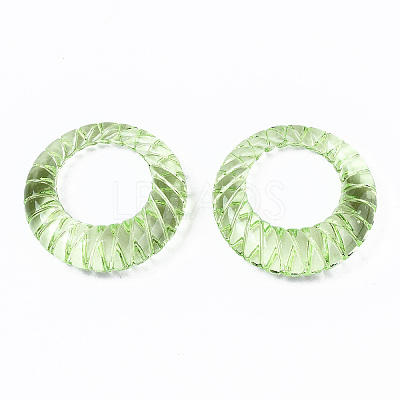 Transparent Acrylic Finger Rings LS-RJEW-T010-05D-1