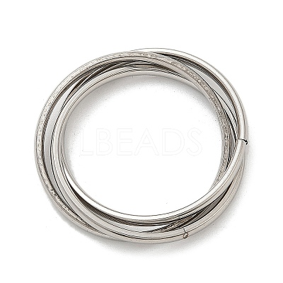 201 Stainless Steel Trinity Interlocking Ring Finger Rings FS-WG6776A-07-1