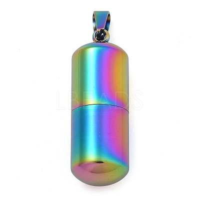 304 Stainless Steel Openable Urn Ashes Pendants STAS-M084-05D-1