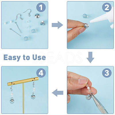 100Pcs 10 Styles 201 & 304 Stainless Steel Bead Cap Pendant Bails STAS-FI0001-02-1
