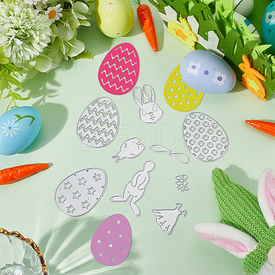 2 Styles Easter Cutting Dies Stencils DIY-CP0012-04-1