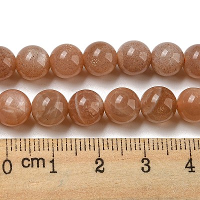 Round Natural Sunstone Beads Strands X-G-F222-33-8mm-1-1