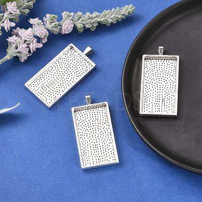 Alloy Pendant Cabochon Settings PALLOY-2418-AS-FF-1