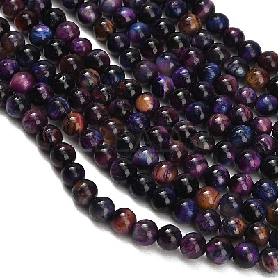 Natural Tiger Eye Beads Strands G-F591-18-6mm-10-1