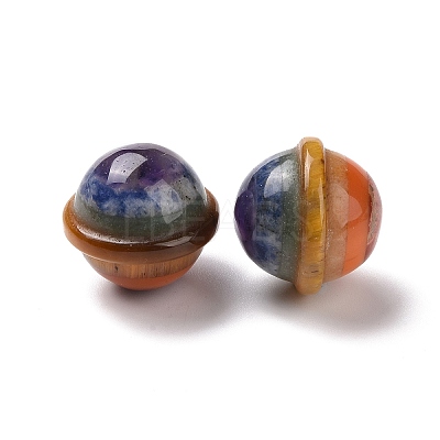 Chakra Natural Gemstone Round Display Decorations G-G864-22-1