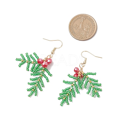 Stainless Steel Glass Dangle Earrings EJEW-MZ00573-1