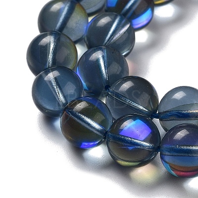 Synthetic Moonstone Beads Strands G-P528-J03-23-1