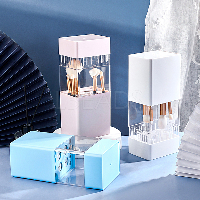 ABS with Plastic Cosmetic Brush Storage Container AJEW-WH0168-18C-1