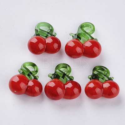 Handmade Lampwork Pendants X-LAMP-S188-10-1