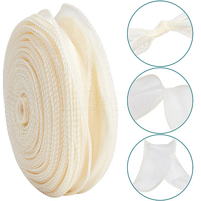 Polyester Organza Ribbons SRIB-WH20020-003A-01-1