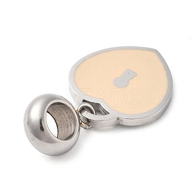 304 Stainless Steel European Dangle Charms OPDL-L013-38E-1